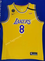 Commemorative Edition Los Angeles Lakers Yellow #8 NBA Jersey