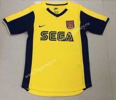 Retro Version 2000 Arsenal Away Yellow Thailand Soccer Jersey AAA-AY