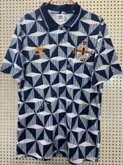 Retro Version 1990-1993 Northern Ireland Away Blue&Gray Thailand Soccer Jersey AAA