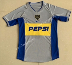 Retro Version 2002 Boca Juniors Away Gray Thailand Soccer Jersey AAA-709