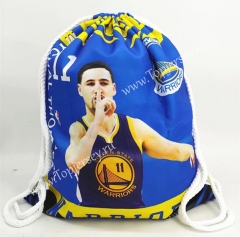 Golden State Warriors Blue Basketball Drawstring Bag-11