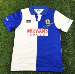 Retro Version 1994-1995 Blackburn Rovers Blue&White Thailand Soccer Jersey AAA-503