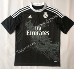 Retro Version 2014-2015 Real Madrid 2nd Away Black Thailand Soccer Jersey AAA-SL