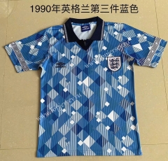 Retro Version 1990 England 3rd Away Blue Thailand Soccer Jersey AAA-709
