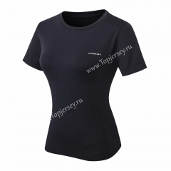 WT003 Women Seamless Yoga top Black Fitness Clothing -815