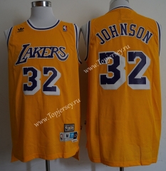 Los Angeles Lakers Yellow #32 Print NBA Jersey