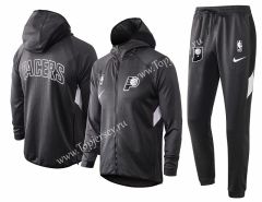 2020-2021 NBA Indiana Pacers Gray Jacket Uniform With Hat-815