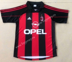 Retro Version 2000-2002 AC Milan Home Red&Black Thailand Soccer Jersey AAA-HR