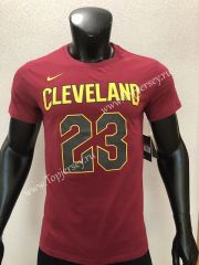 Cleveland Cavaliers Dark Red #23 NBA Cotton T-shirt