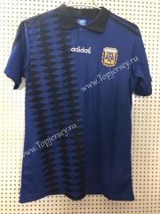 Retro Version 1994 Argentina Away Royal Blue Thailand Soccer Jersey AAA