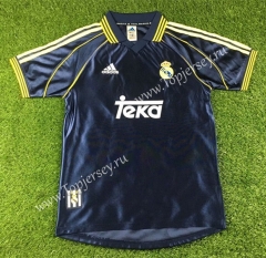 Retro Version 1998-2000 Real Madrid Away Black Thailand Soccer Jersey AAA-503
