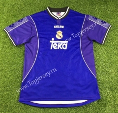 Retro Version 1997-1998 Real Madrid Away Blue Thailand Soccer Jersey AAA-503