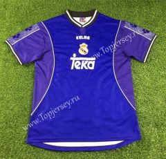 Retro Version 1997-1998 Real Madrid Away Blue Thailand Soccer Jersey AAA-503