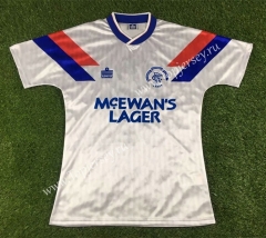 Retro Version 1990-1992 Rangers Away White Thailand Soccer Jersey AAA-503