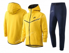 2020-2021 Yellow Thailand Soccer Jacket Uniform With Hat-815