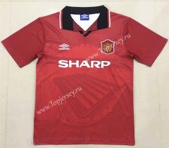 Retro Version 1994-1996 Manchester United Home Red Thailand Soccer Jersey AAA-908