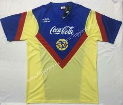 Retro Version 1988 Club América Home Yellow Thailand Soccer Jersey AAA-912