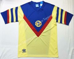 Retro Version 1987 Club América Home Yellow Thailand Soccer Jersey AAA-912
