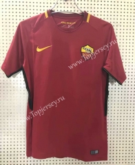 Retro Version 17-18 Roma Home Red Thailand Soccer Jersey AAA-811