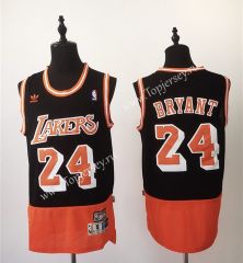 Retro Version Los Angeles Lakers Black&Orange #24 NBA Jersey