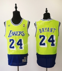 Retro Version Los Angeles Lakers Green&Camouflage Blue #24 NBA Jersey