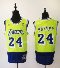 Retro Version Los Angeles Lakers Green&Camouflage Blue #24 NBA Jersey