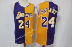 Retro Version Los Angeles Lakers Yellow&Purple #24 NBA Jersey