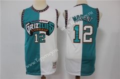 Retro Version Memphis Grizzlies Blue&White #12 NBA Jersey