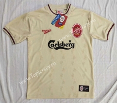 Retro Version 1996-1997 Liverpool Away Yellow Thailand Soccer Jersey AAA-9268