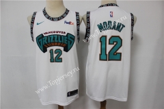 Retro Version Memphis Grizzlies White #12 NBA Jersey