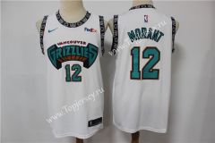 Retro Version Memphis Grizzlies White #12 NBA Jersey