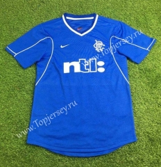 Retro Version 1999-2001 Rangers Home Blue Thailand Soccer Jersey AAA-503