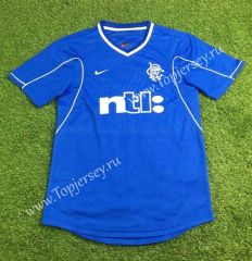 Retro Version 1999-2001 Rangers Home Blue Thailand Soccer Jersey AAA-503