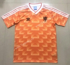 Retro Version 1988 Netherlands Home Orange Thailand Soccer Jersey AAA-908