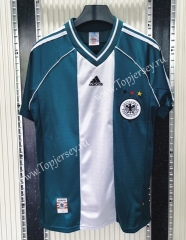 Retro Version 1998 Germany Away White&Green Thailand Soccer Jersey AAA-C1046