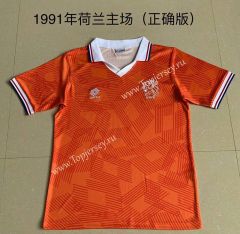 Retro Version 1991 Netherlands Home Orange Thailand Soccer Jersey AAA-AY