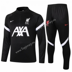 2020-2021 Liverpool Black Thailand Soccer Tracksuit -815
