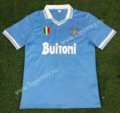 Retro Version 1986-1987 Napoli Home Blue Thailand Soccer Jersey AAA-503