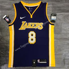 Los Angeles Lakers V Collar Purple #8 NBA Retro Jersey