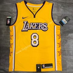 City Edition Los Angeles Lakers Yellow #8 NBA Retro Jersey