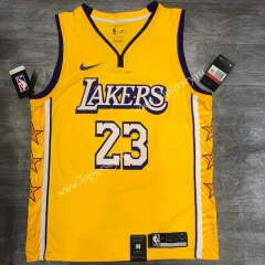 City Edition Los Angeles Lakers Yellow #23 NBA Retro Jersey