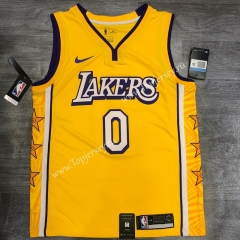 City Edition Los Angeles Lakers Yellow #0 NBA Retro Jersey