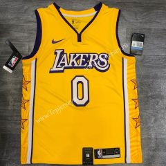 City Edition Los Angeles Lakers Yellow #0 NBA Retro Jersey