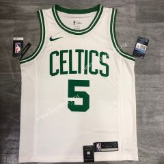 Retro Edition Boston Celtics White #5 NBA Jersey