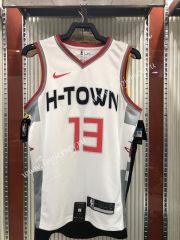 City Edition Houston Rockets White #13 NBA Jersey