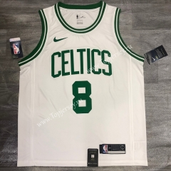 Retro Edition Boston Celtics White #8 NBA Jersey