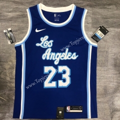 Latin Edition Los Angeles Lakers Blue #23 NBA Retro Jersey