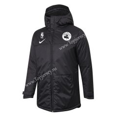 NBA Boston Celtics Black Cotton Coat With Hat-815