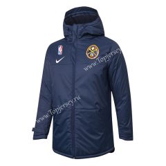 NBA Denver Nuggets Royal Blue Cotton Coat With Hat-815
