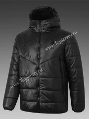 2020-2021 Korea Black Cotton Coat With Hat-815